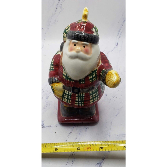 Sakura Classic Santa Christmas Holiday Ceramic 5 Inch Salt Shaker - Picture 8 of 10